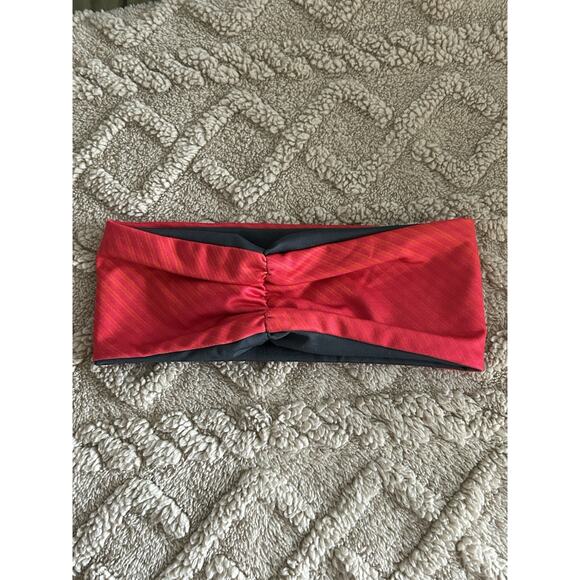 Under Armour Headband Reversible Cold Gear Wide Grey Red - Picture 4 of 4